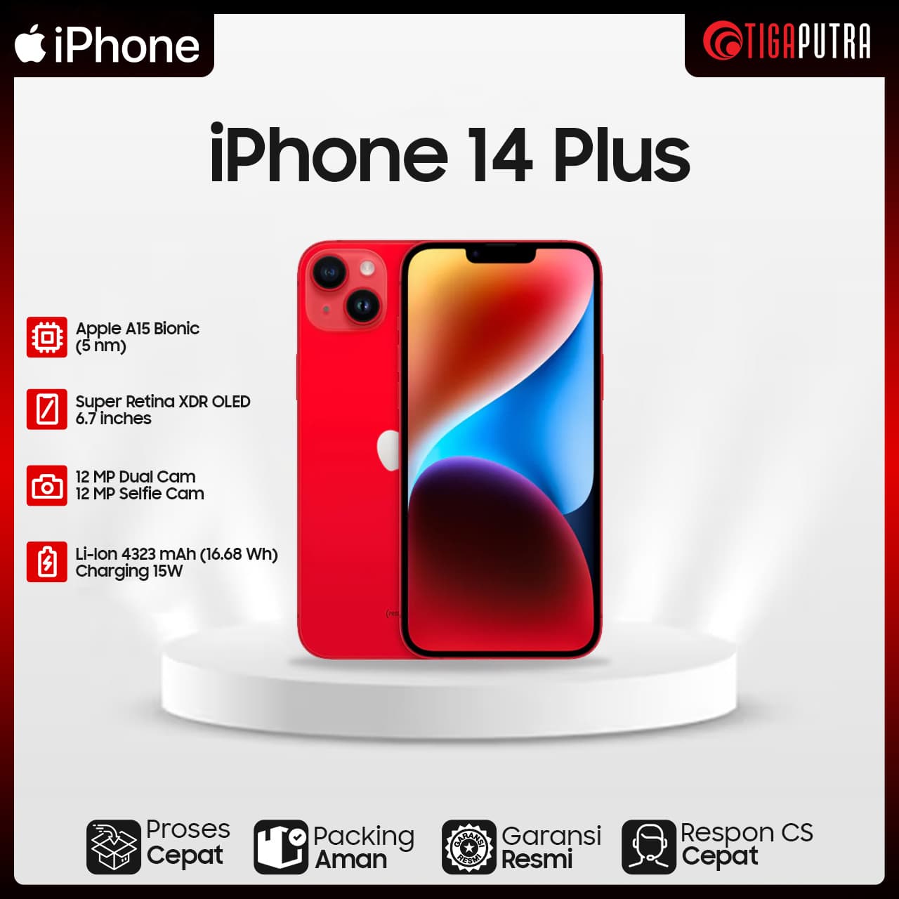 IPHONE 14+ 512GB TAM RED